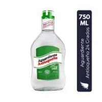 Aguardiente botella tapa verde 750 ml Unidad