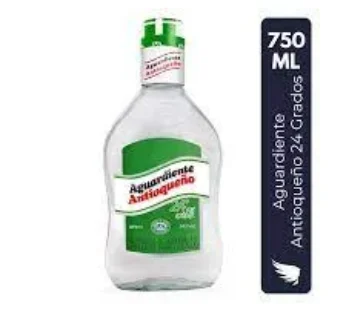 Aguardiente botella tapa verde 750 ml Unidad